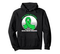 Mental Health Awareness Invisible Wounds Ribbon Support Pullover Hoodie