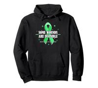 Mental Health Awareness Invisible Wounds Ribbon Support Pullover Hoodie