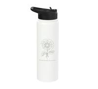 Mental Health Awareness Sunflower You Ar Worth it Positivity Stainless Steel Insulated Water Bottle