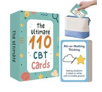 Mental Health Cards - 110 Pieces Emotional Management Tool, Comprehensive Reflection Resource for Therapists Educators, Counseling Aid for Students Adults, Personal Growth and