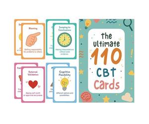 Mental Health Cards - 110 Pieces Psychology Cardboard | Cognitive Behavioral tTherapy Tool, Mindset Restructuring Supplies | Emotion Regulation Resource for Adults Teens Students and Workshop Use