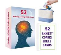 Mental Health Cards, 52 Sheet Portable Double Sided Feelings Learning Toys