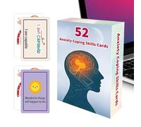 Mental Health Cards - 52-Sheet Portable Feelings Cards for Stress Relief, Emotional Learning with Mindful Activities, Therapies Tools for School, Office, Home, Social Life, 3.43x2.24 inches