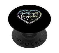 Mental Health Counselor Loving Patience Mindful Compassionat PopSockets Adhesive PopGrip