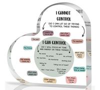 Mental Health Decor - Therapist & School Counselor Signs - Acrylic Heart Gifts for Office, Living Room, Bedroom & Desktop
