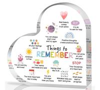 Mental Health Decor, Therapy Anxiety Sign, Psychotherapy Affirmations Heart Acrylic Sign, Gifts for Social Worker, Classroom School Counseling