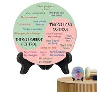 Mental Health Emotions Chart, Wooden Feelings Wheel, Emotional Awareness Tool, Feelings Wheel with Stand, Comfortable Feel Decoration, Work Area Decor, Living Room Emotional Tool, Study Room Decor