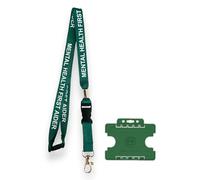 Mental Health First Aider Lanyard & Double Green ID Card Holder (1)