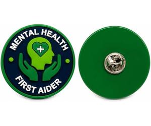 Mental Health First Aider Silicone 3D Visual Awareness Badge, 1