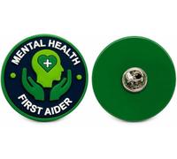Mental Health First Aider Silicone 3D Visual Awareness Badge, Polyester Blend
