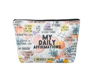 Mental Health Gifts,Self Love Quotes Make up Makeup Case Cosmetic Bag,Cheer Up Positivity Emotional Support Inspirational Gifts for Women Teenage Girls Daughter Colleague Best Friends Sister