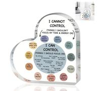 Mental Health Heart Affirmation Sign,Acrylic Desk Decor & Emotional Support Gift,Motivational Desk Ornament for Therapists,Funny Desk Accessories,Positive Affirmation Gifts for Women,Therapist Gifts