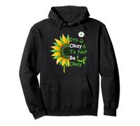 Mental Health Illness Awareness Pin Its Okay To Not Be Okay Pullover Hoodie