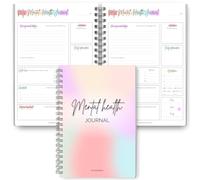 Mental Health Journal | Daily Gratitude, Self Care, Intentions, Affirmations and Nutrition - A5 Pastel Rainbow