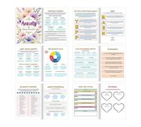 Mental Health Journal for Women - Floral Cover Health Journal - Tracking Planner with Guided Pages for Emotional Management Life Productivity Focus Change Challenge Work