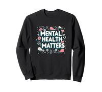 Mental Health Matters: Awareness and Support Sweatshirt, Adult Unisex, Black, XXL