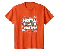 Mental Health Matters: Awareness and Support T-Shirt, Youth, Orange, Medium