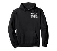 Mental Health Matters Awareness Month for men and women Pullover Hoodie, Adult Unisex, Black, Medium