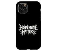 Mental Health Matters Black Metal Style Awareness Message Case for iPhone 11 Pro