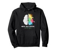 Mental Health Matters End the Stigma Colorful Brain Art Pullover Hoodie