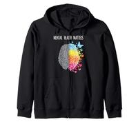 Mental health Matters End The Stigma Mental Health Awareness Zip Hoodie