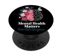 Mental Health Matters EndtheStigma Butterfly Brain Awareness PopSockets Adhesive PopGrip