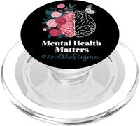Mental Health Matters EndtheStigma Butterfly Brain Awareness PopSockets PopGrip for MagSafe