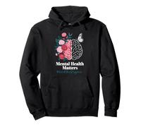 Mental Health Matters EndtheStigma Butterfly Brain Awareness Pullover Hoodie