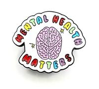 Mental Health Matters Happy Brain Mind Metal Enamel Pin Badge