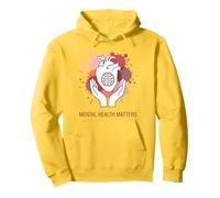 Mental Health Matters Heart Brain Awareness Pullover Hoodie