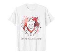 Mental Health Matters Heart Brain Awareness T-Shirt