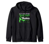Mental Health Matters Invisible Wounds End Stigma Art Zip Hoodie