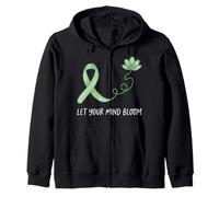 Mental Health Matters Let Your Mind Bloom MHAM Awareness Zip Hoodie