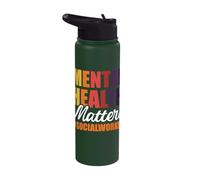 Mental Health Matters Social Worker Stainless Steel Insulated Water Bottle