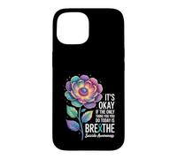 Mental health motivation inspiration “Breathe” Case for iPhone 15