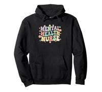 Mental Health Nurse Psychiatric Wellness Retro Groovy Peace Pullover Hoodie