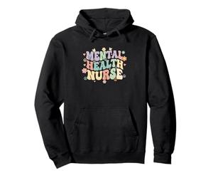 Mental Health Nurse Psychiatric Wellness Retro Groovy Peace Pullover Hoodie