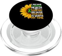 Mental Health Nurse Sunflower Your Life Is Worth My Time PopSockets PopGrip for MagSafe