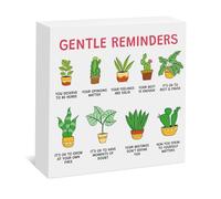 Mental Health Office Decor Positive Affirmations Gift Gentle Reminders Wooden Box Sign Inspirational Mental Health Gifts for Women Men Therapist Office School Counselling Desk Decor