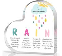 Mental Health Rain Method Anxiety Coping Strategies Decorations for School Counselor Therapy Office Decor for Teacher Therapist Parents Counselor 6 x 6 inch