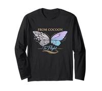 Mental Health Recovery Butterfly Effect Trauma Healing Long Sleeve T-Shirt