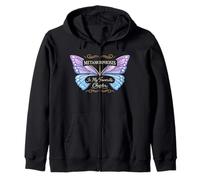 Mental Health Recovery Butterfly Effect Trauma Healing Zip Hoodie