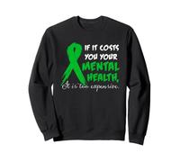 Mental Health Self Care Protect Your Peace Floral Quote Sweatshirt