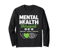 Mental Health Therapist Retro Advocate Support Empower Long Sleeve T-Shirt