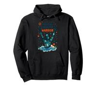 Mental Health Warrior Empowering Men Inspirational Art Pullover Hoodie, Adult Unisex, Black, L