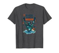 Mental Health Warrior Empowering Men Inspirational Art T-Shirt, Men, Dark Heather Grey, M