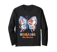 Mental Health Warrior Not Worrier Butterfly Inspirational Long Sleeve T-Shirt