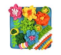 Mental Stimulation for Dogs Dog Snuffle Mat Interactive Puzzle Toy Anxiety Relief Slow Feeder Treat Calorie Burning Canine Scent Training Tool Blue