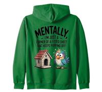 Mentally A Corner Of Fitted Sheet Introvert Burnout Survivor Zip Hoodie
