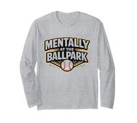 Mentally at the Ballparks Baseball Season Game Era Long Sleeve T-Shirt